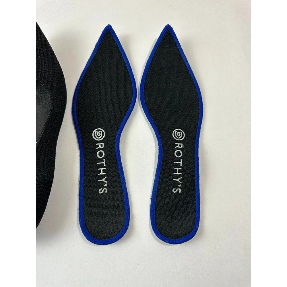 Rothy's The Point Black Solid Textile Ballet Flats Shoes Women's Size 9.5 - Picture 9 of 15